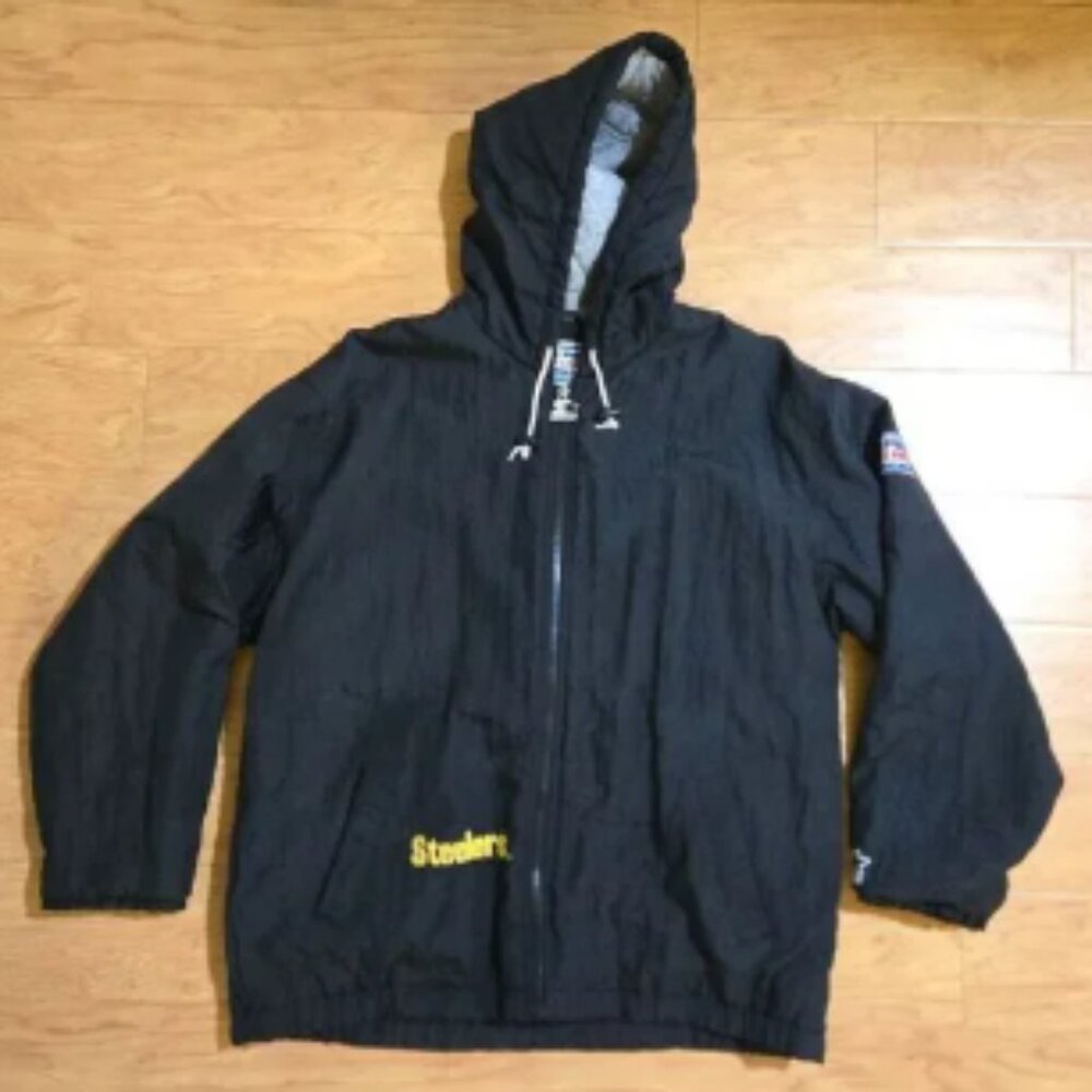 Vintage 90s Pittsburgh Steelers Starter Pro Line Jacket- Black - Large